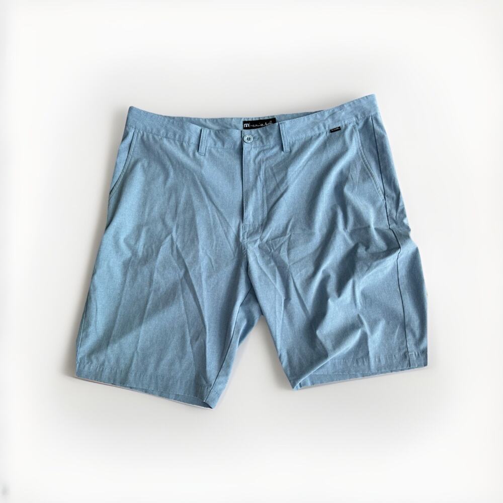 Mens Golf Performance Shorts Sz Travis Mathews Light Blue Size 40